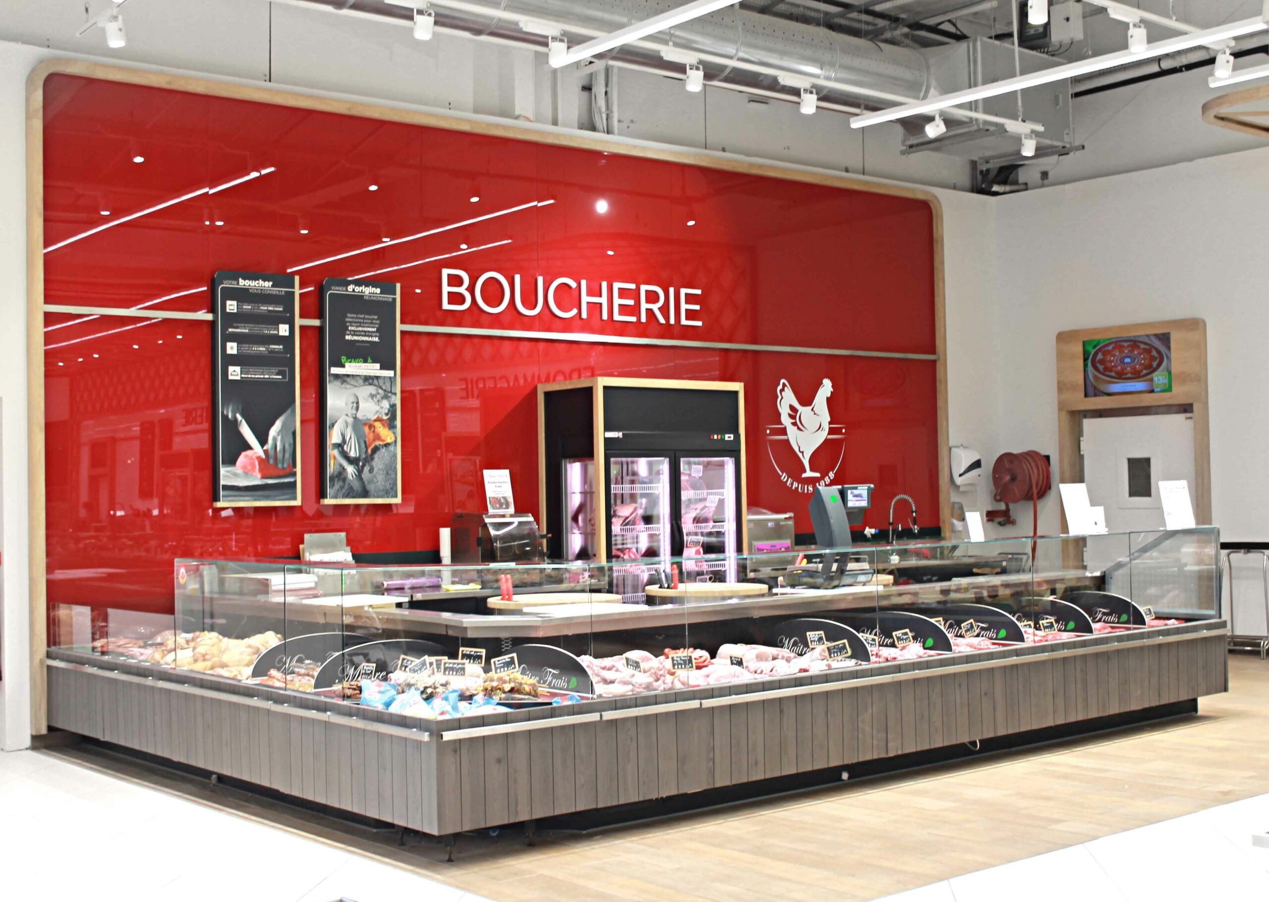 Îlot réfrigéré promo libre-service froid ventilé groupe logé 1200x1200mm -1/+7°C - L2G